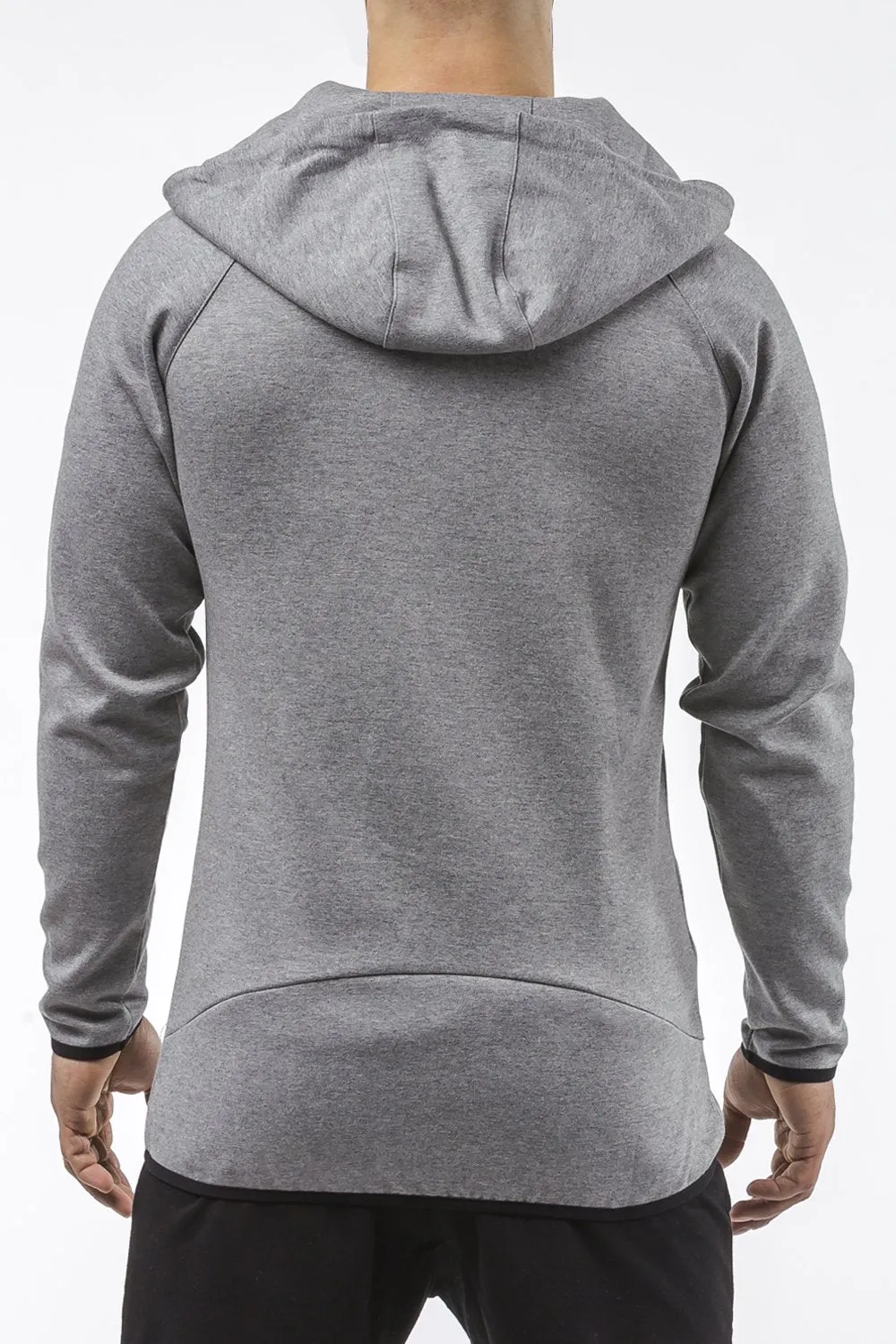 Zip Up Hoodie - Scoop Bottom