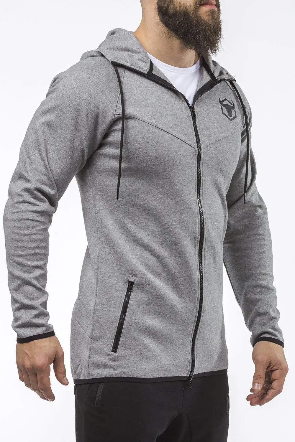 Zip Up Hoodie - Scoop Bottom