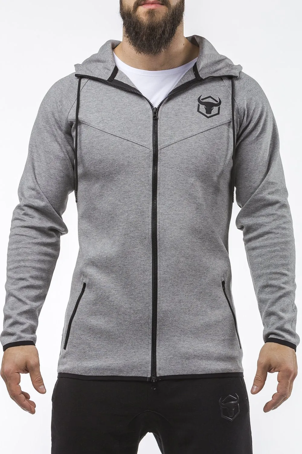 Zip Up Hoodie - Scoop Bottom